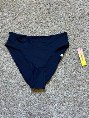 summersalt Navy High Leg Mid Rise Bikini Bottom